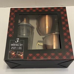 Moscow Mule Mug & Cocktail Shaker 3 piece Gift Set Brand New In Box